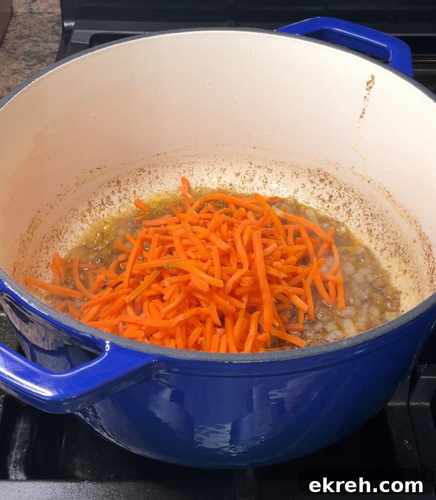 Homemade Creamy Broccoli Cheddar Soup Recipe 12 Shredded carrots in soup