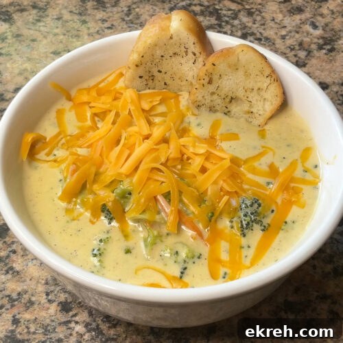 Homemade Creamy Broccoli Cheddar Soup Recipe 24 Bowl of Broccoli Cheddar Soup