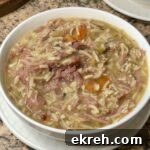 Creamy Smoked Turkey and Rice Soup (Slow Cooker)