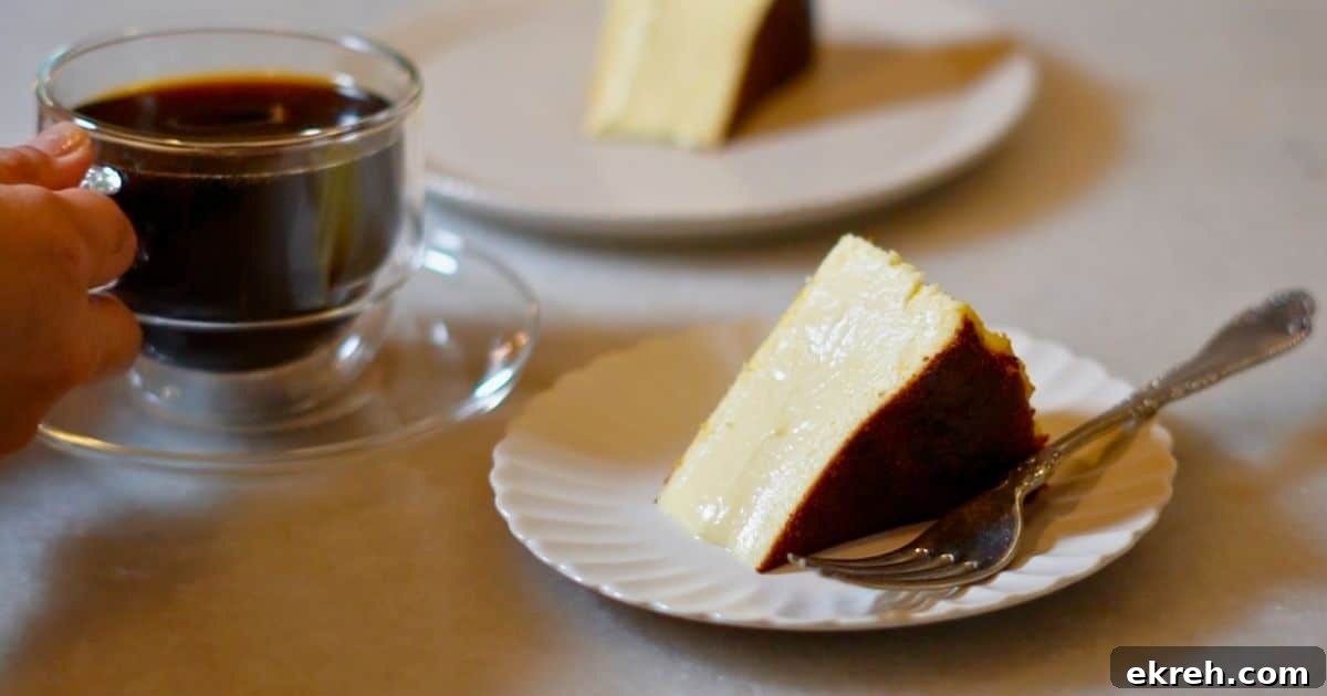 Burnt Basque Cheesecake Recipe 8 slices of creamy Basque cheesecake with a cup of coffee