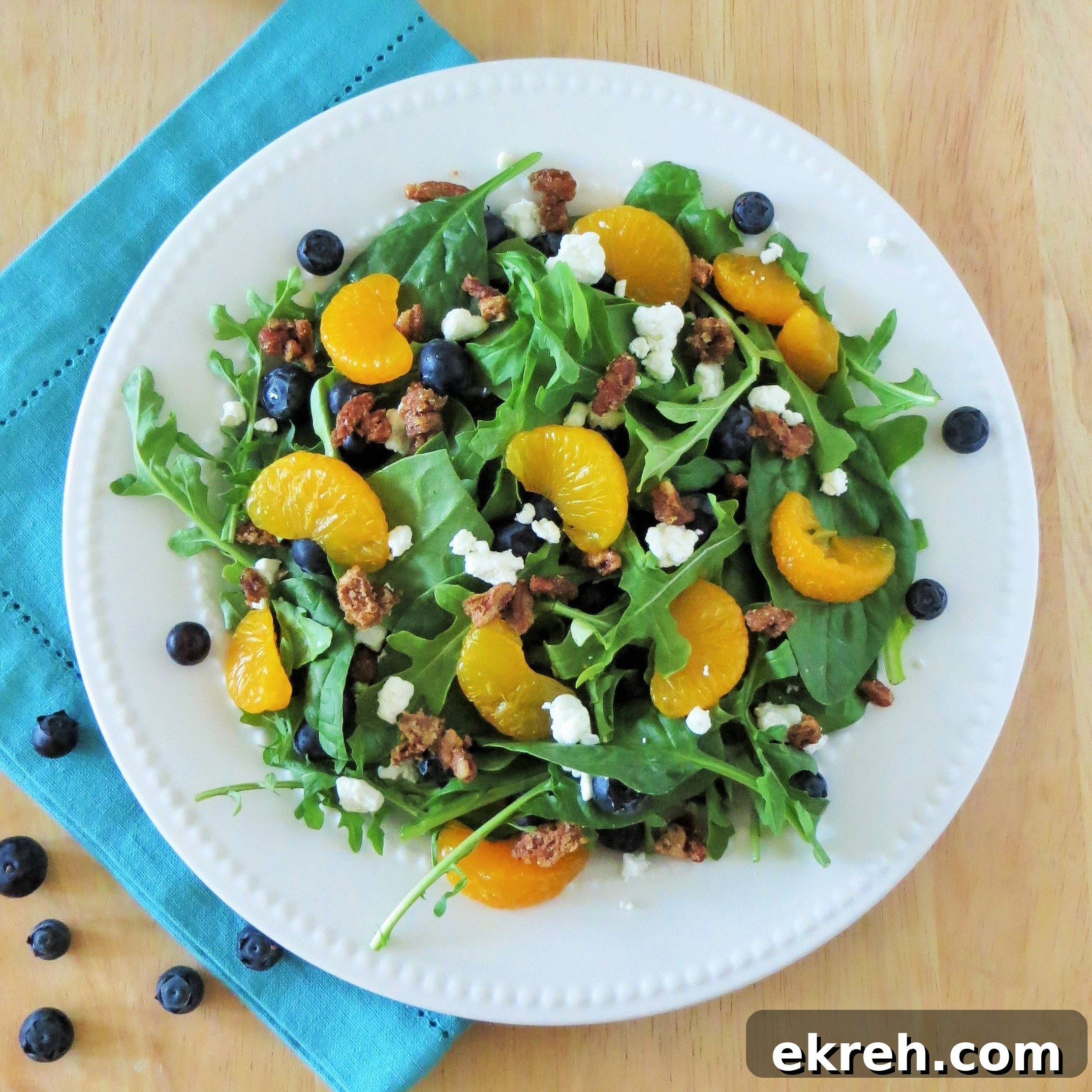 Blueberry and Orange Salad with Spiced Pecans Recipe 6 Blueberry Orange Salad with Pecans