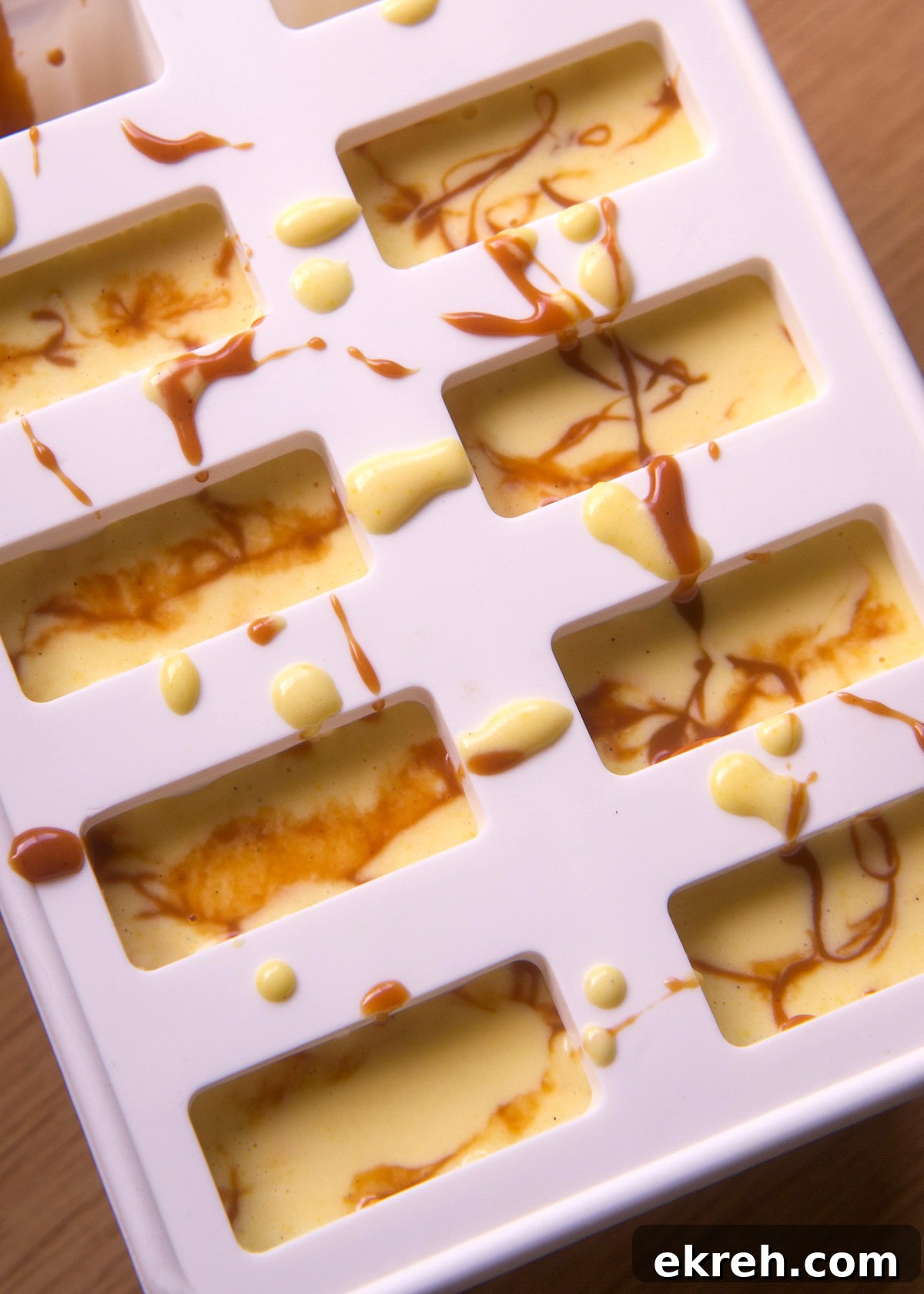 Mexican Corn Paletas with Cajeta (Caramel Ice Pops) 7 frozen paletas in mold