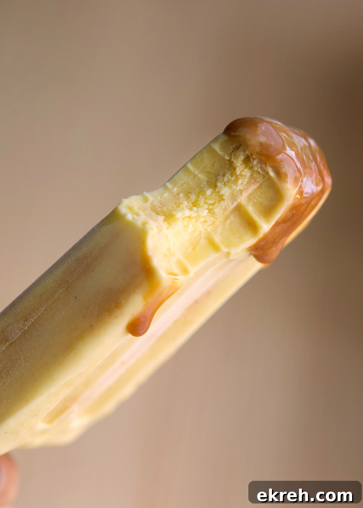 Mexican Corn Paletas with Cajeta (Caramel Ice Pops) 3 close-up corn paletas