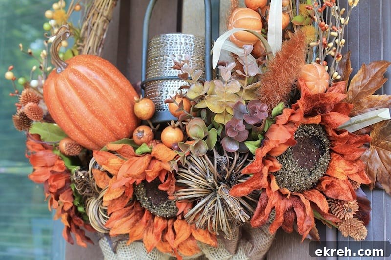 festive diy fall pumpkin wreath
