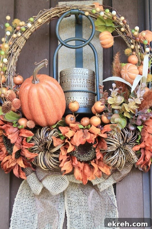 diy fall harvest wreath