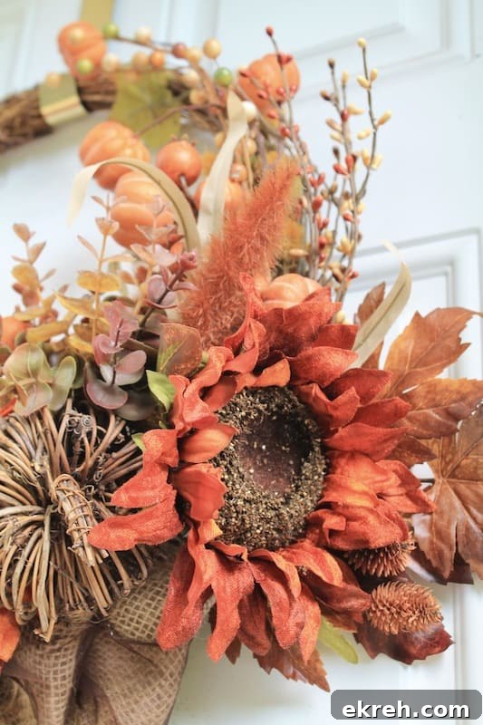 diy pumpkin wreath for your front door