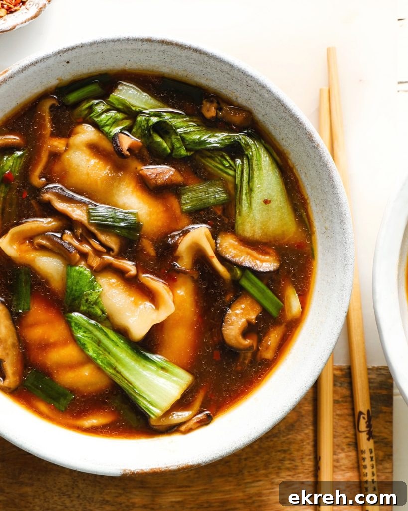 Ginger Soy Potsticker Soup