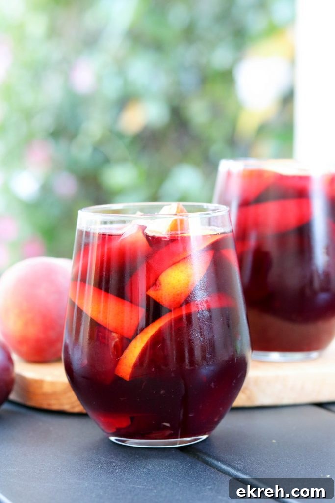 Classic Summer Sangria Recipe with Fresh Fruit 2 sangria on table