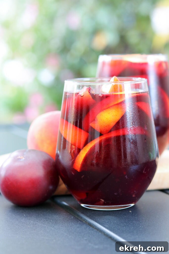 Classic Summer Sangria Recipe with Fresh Fruit 4 sangria on table