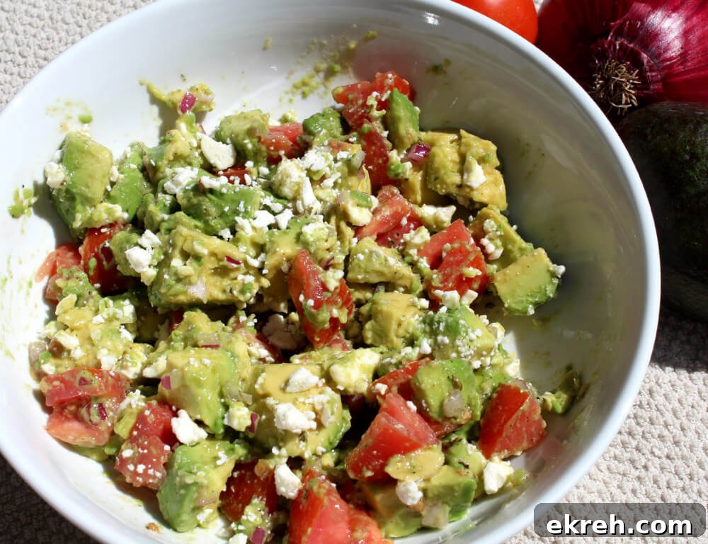 Avocado Tomato Feta Keto Salad6