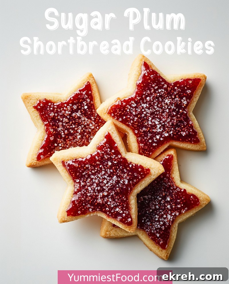 Sugar Plum Shortbread Cookies