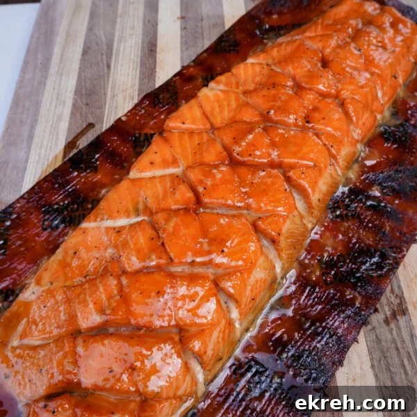 Sweet Maple Glazed Salmon.