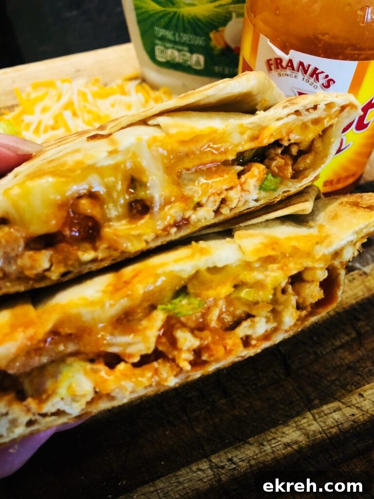 Air Fryer Philly Chicken Burritos Recipe 9 Air Fryer Buffalo Chicken Crunchwrap