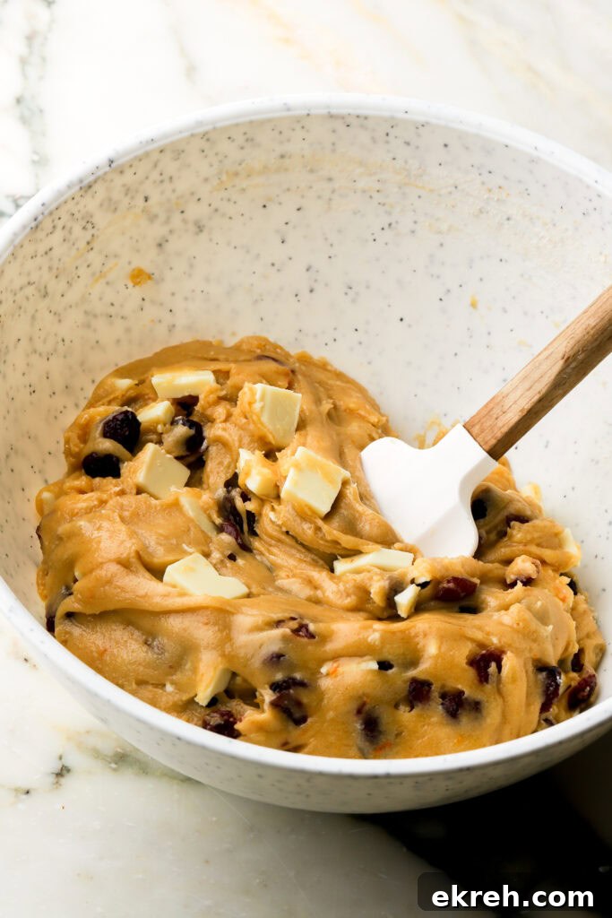 Chewy White Chocolate Cranberry Cookies 10 fold in white chocolate dried cranberries