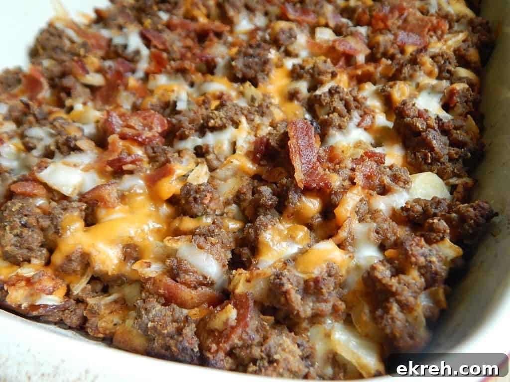 Bacon cheeseburger casserole
