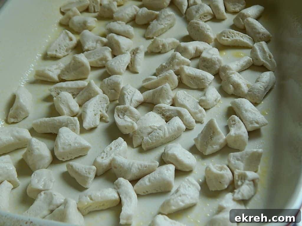Cut dough for Bacon Cheeseburger Casserole