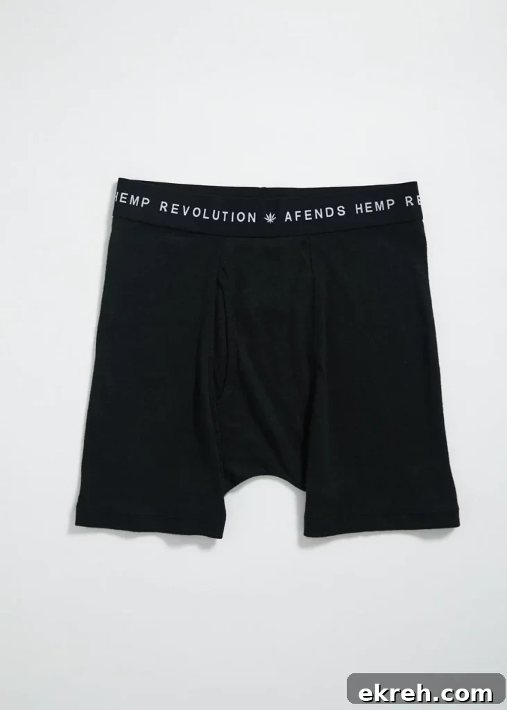 Hemp Underwear: Sustainable, Skin-Friendly Benefits 11 a black hemp boxer briefs from Afends