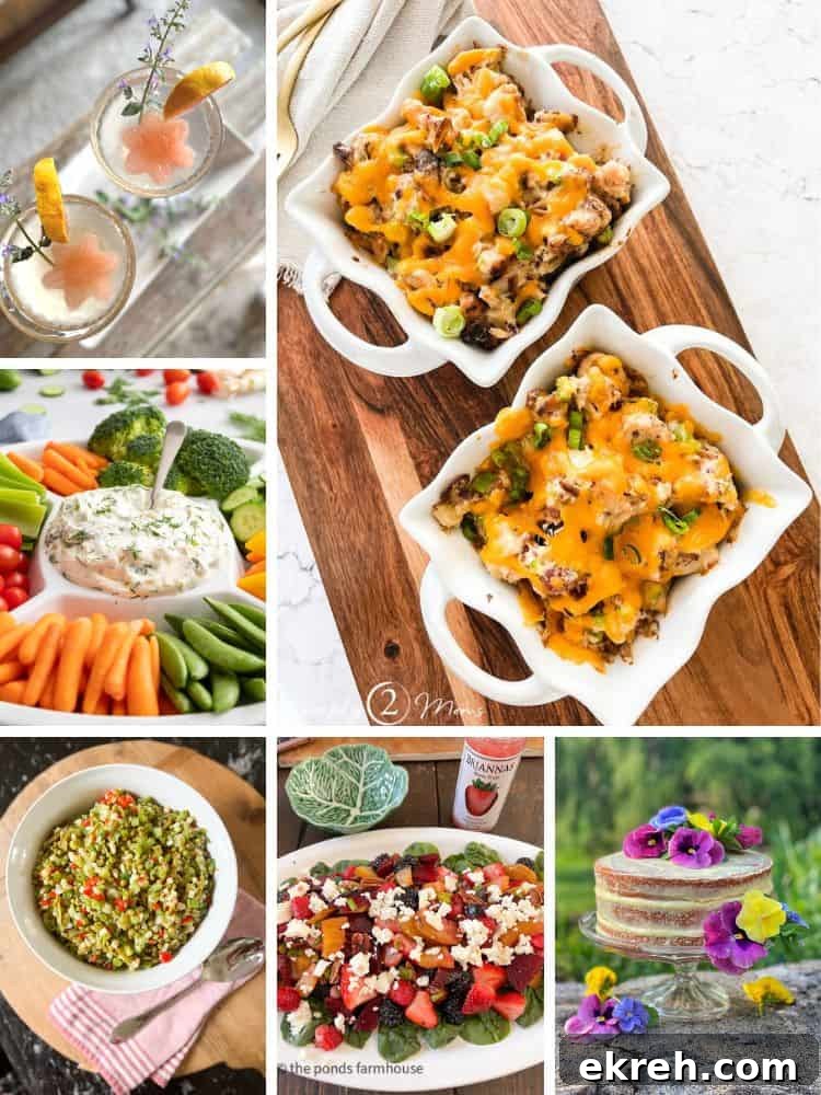 Simply Stated Episode 49: Actionable Insights 7 Collage of six recipes to serve for a Mother's Day luncheon.