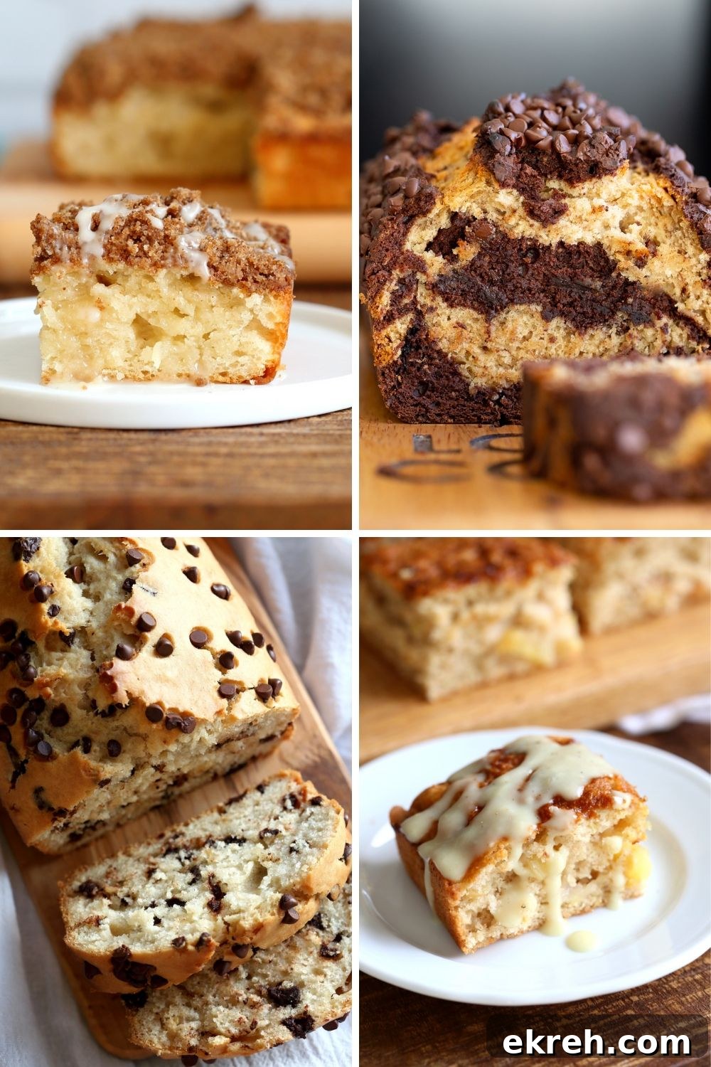 a picture collage of different simple eggless bakes 