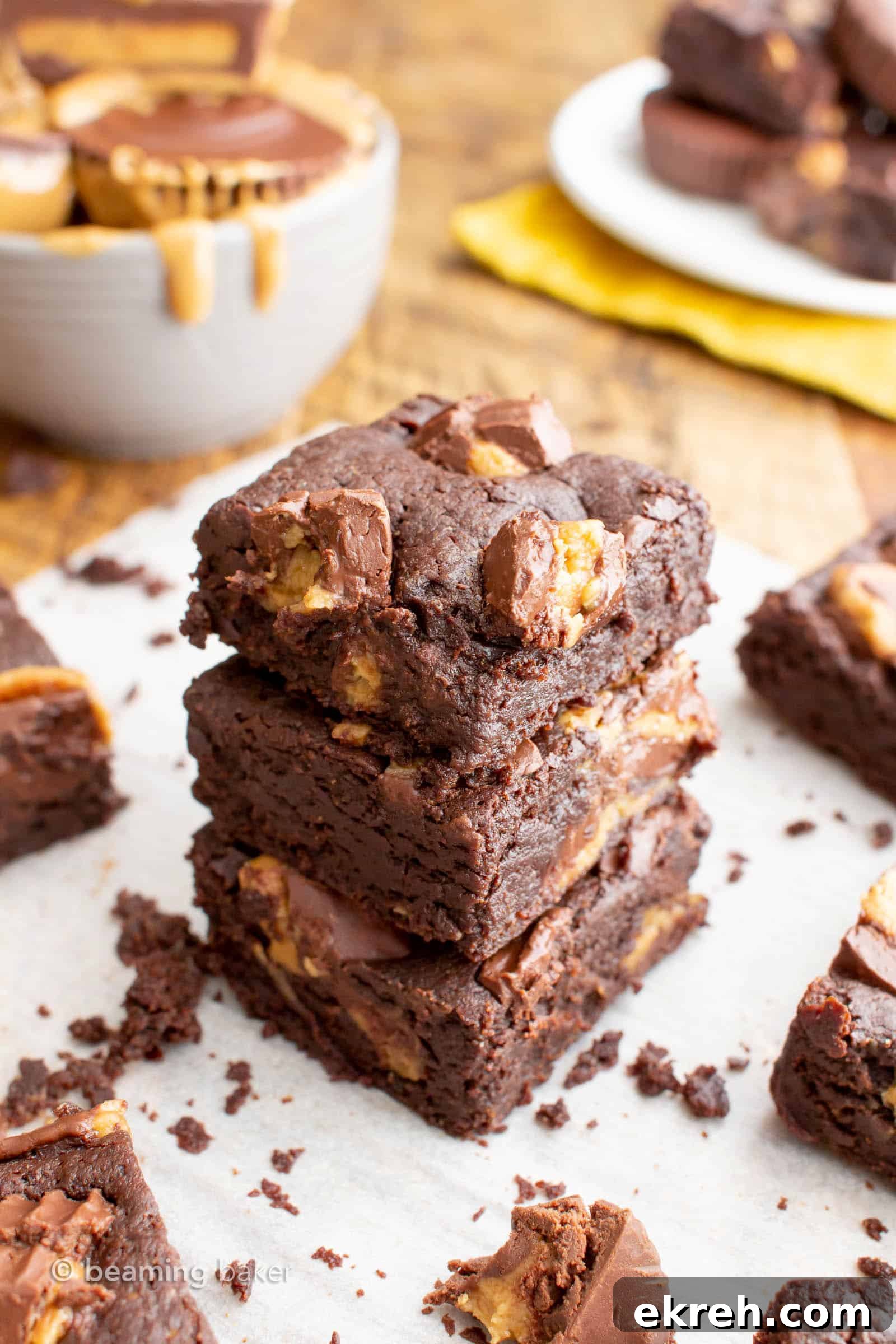 Vegan Peanut Butter Cup Brownies