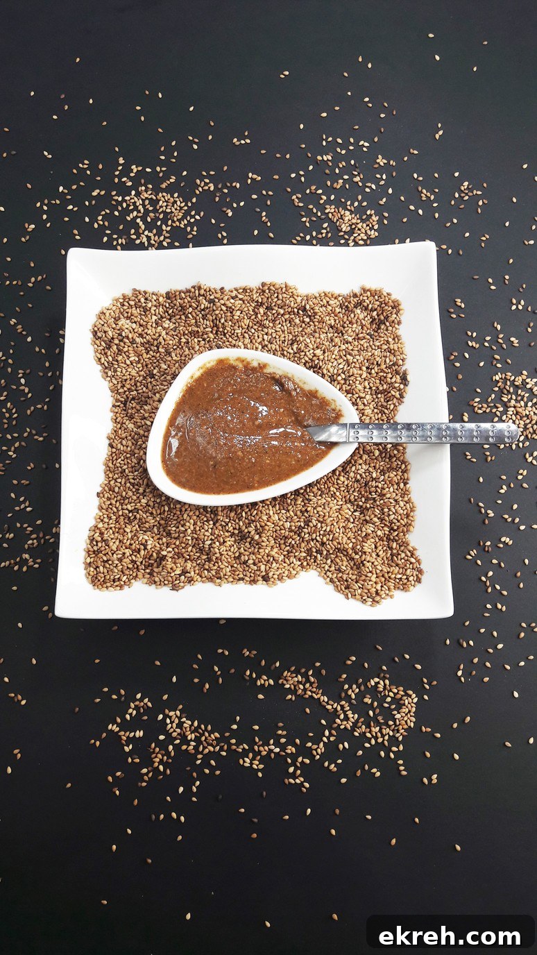 Homemade tehina recipe.