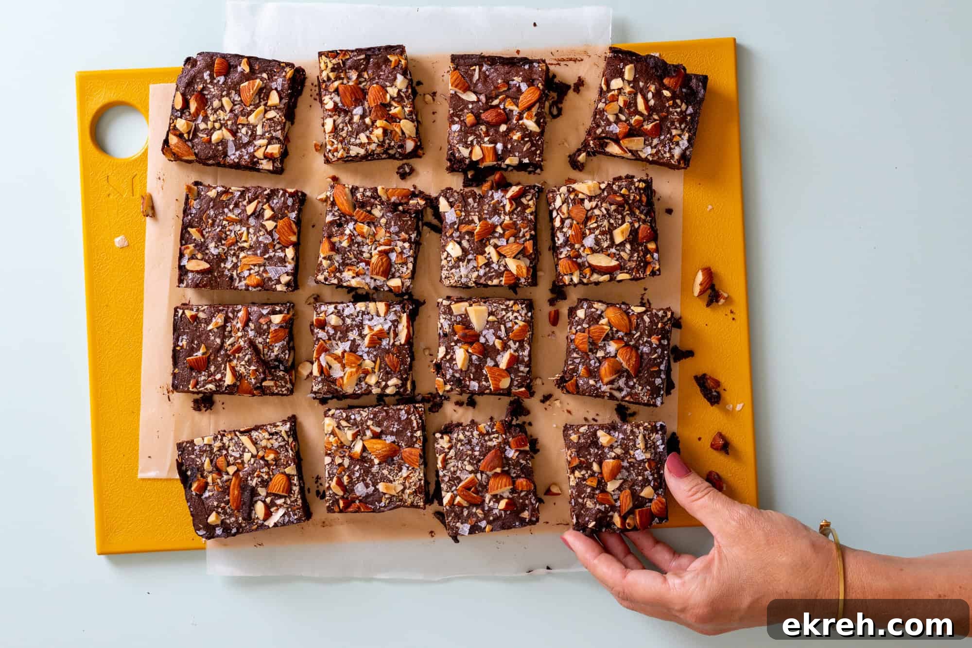 Fudgy Mocha Almond Brownies Recipe 3 Mocha Almond Fudge Brownies close-up