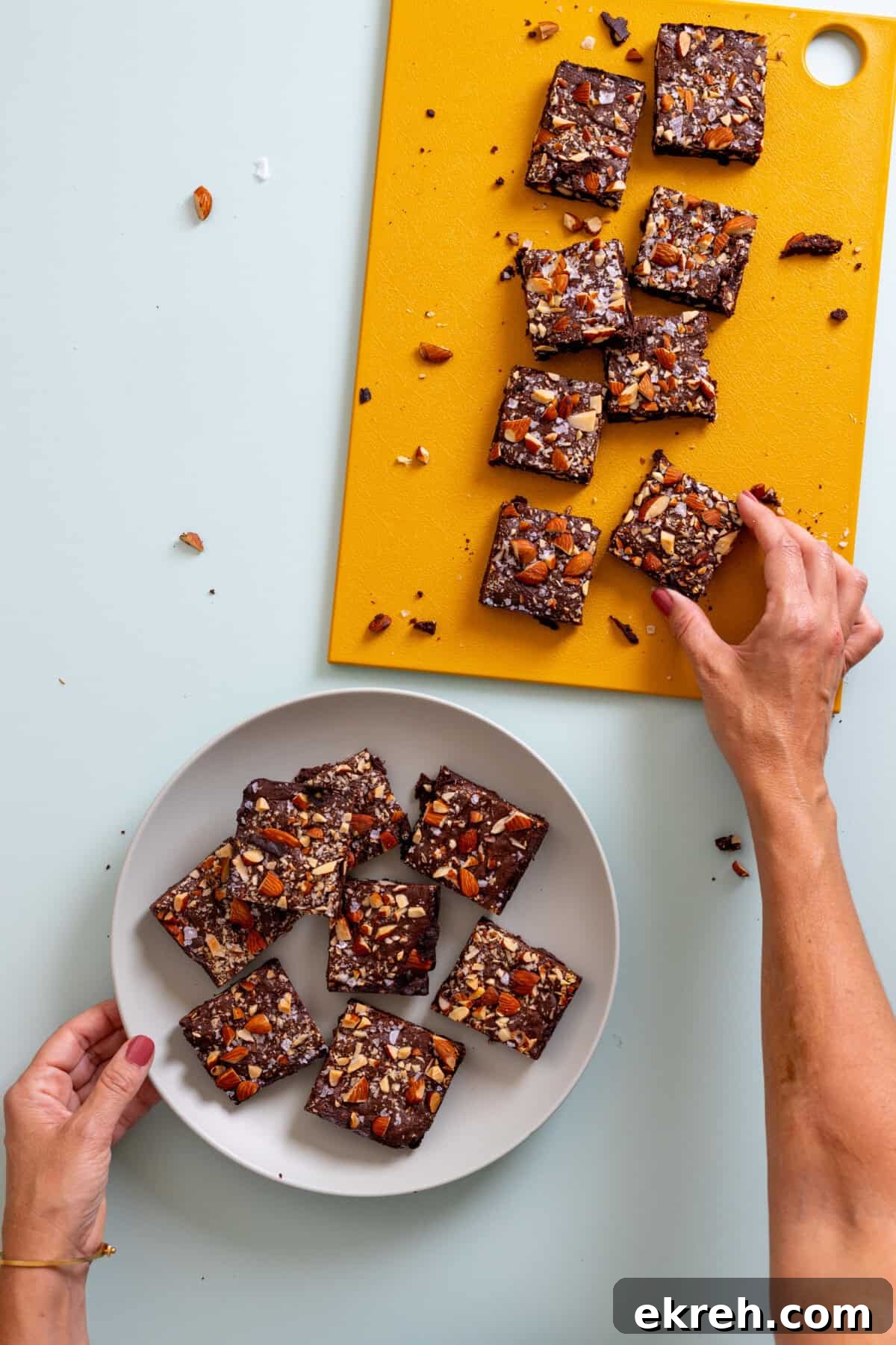 Fudgy Mocha Almond Brownies Recipe 12 Mocha Almond Fudge Brownie squares