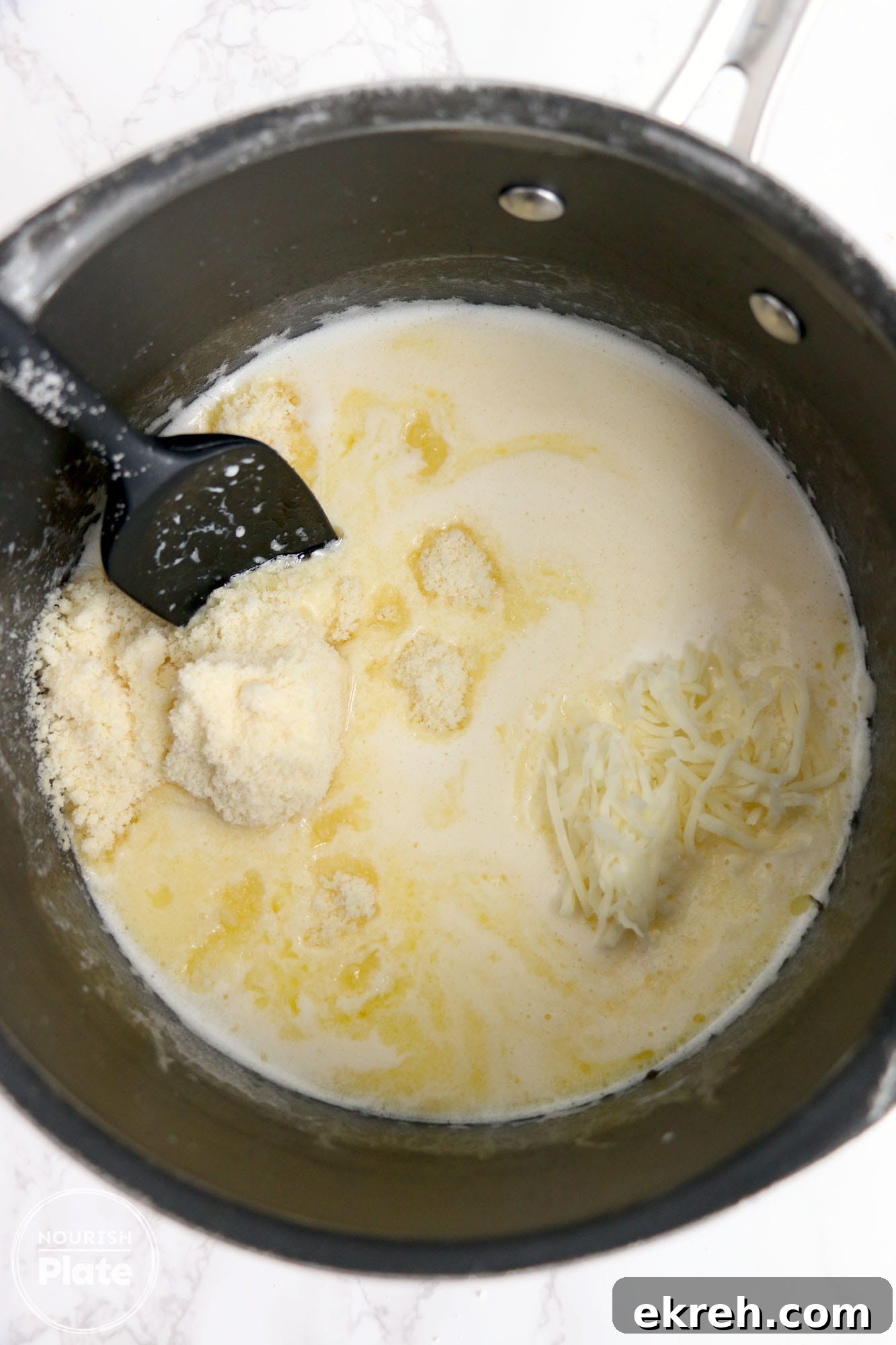 Olive Garden Stuffed Shells Copycat Recipe 10 Step 6: prepare Alfredo
