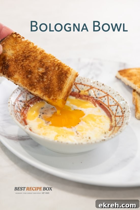 dipping bread in egg bologna bowl 