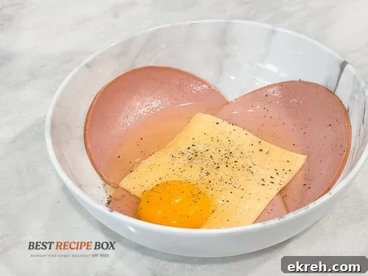 Egg added to bowl