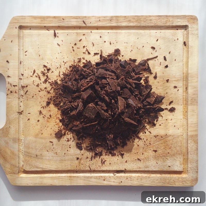 chopped chocolate for mexican mocha pops | www.nyssaskitchen.com