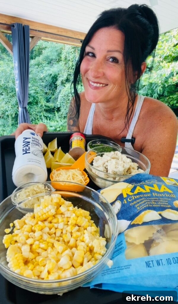 ingredients for Blackstone Crab and Corn Ravioli