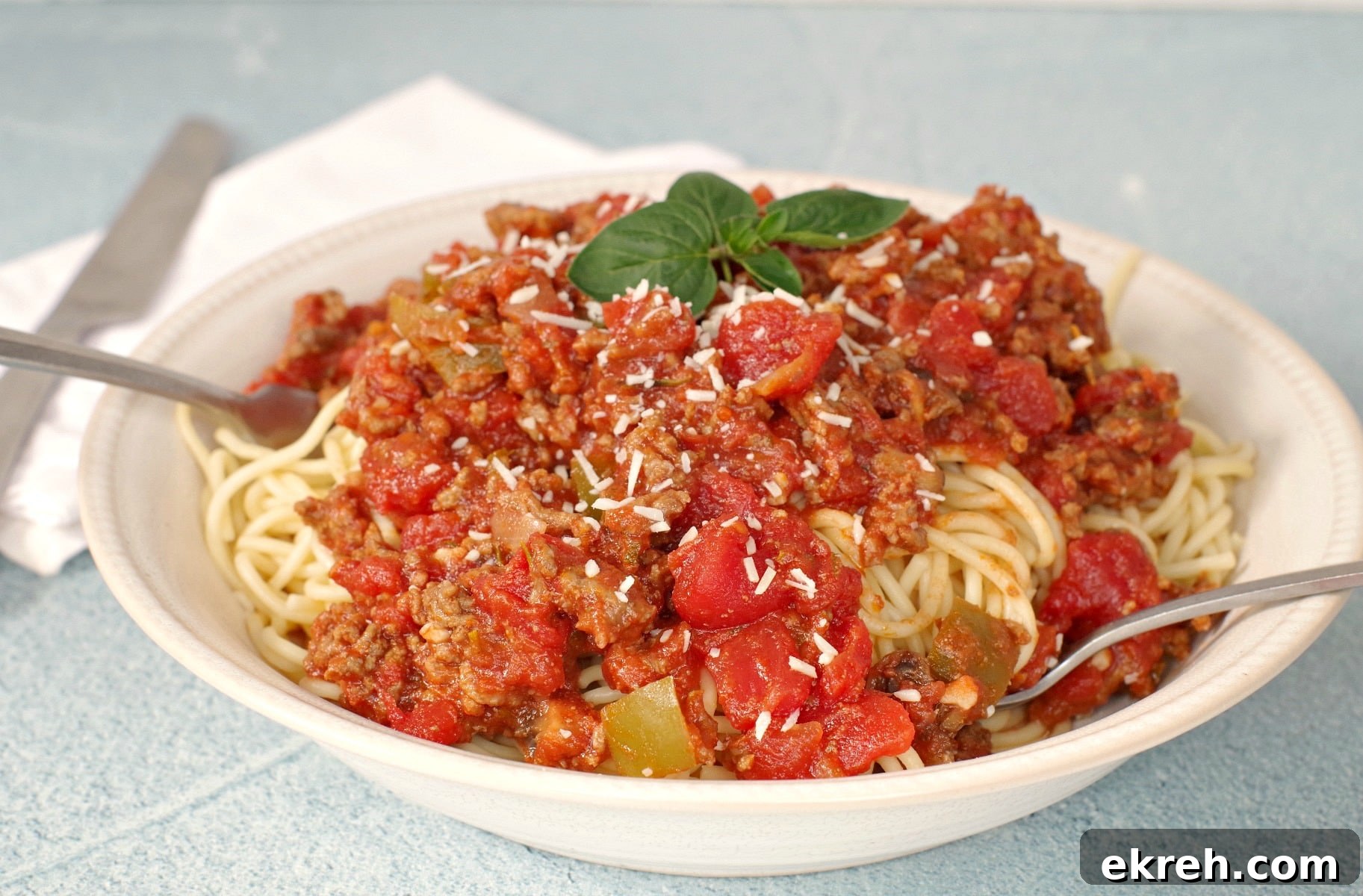 Spaghetti and meat sauce