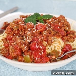 Spaghetti and meat sauce