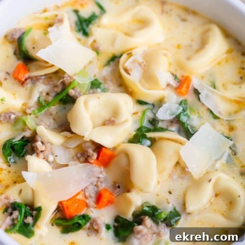 Creamy Sausage Tortellini Soup