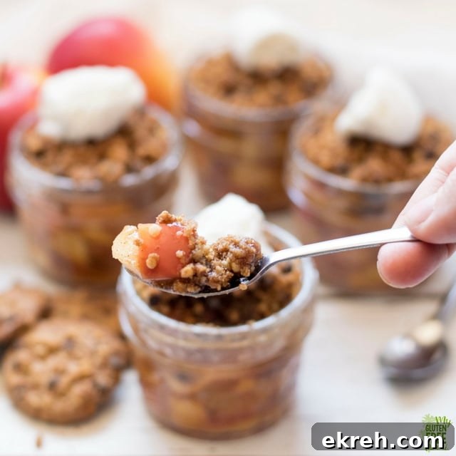 Single-Serve Gluten-Free Apple Crisp Ready in 20 Minutes 3 Quick and Easy Gluten Free Apple Crisp with cookie crust