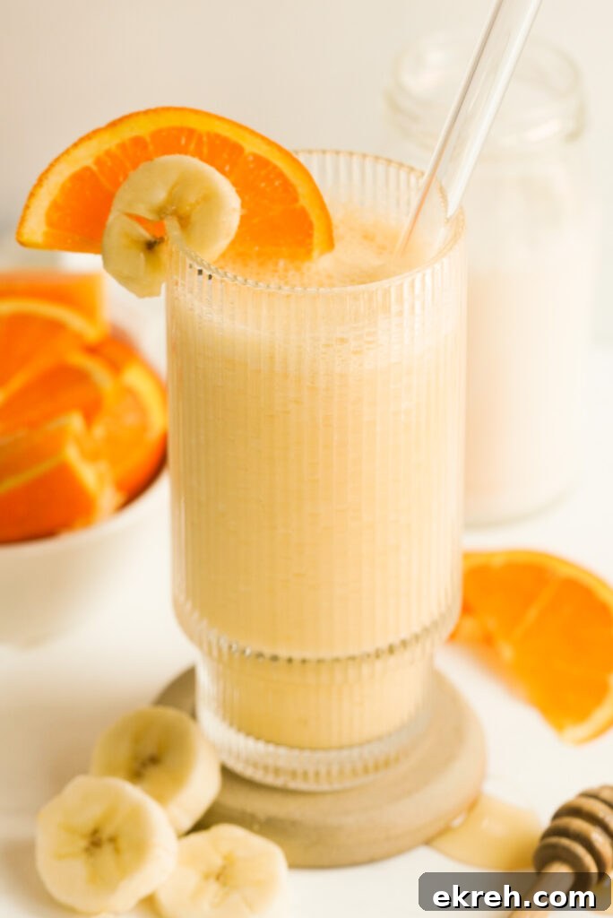 refreshing orange smoothie