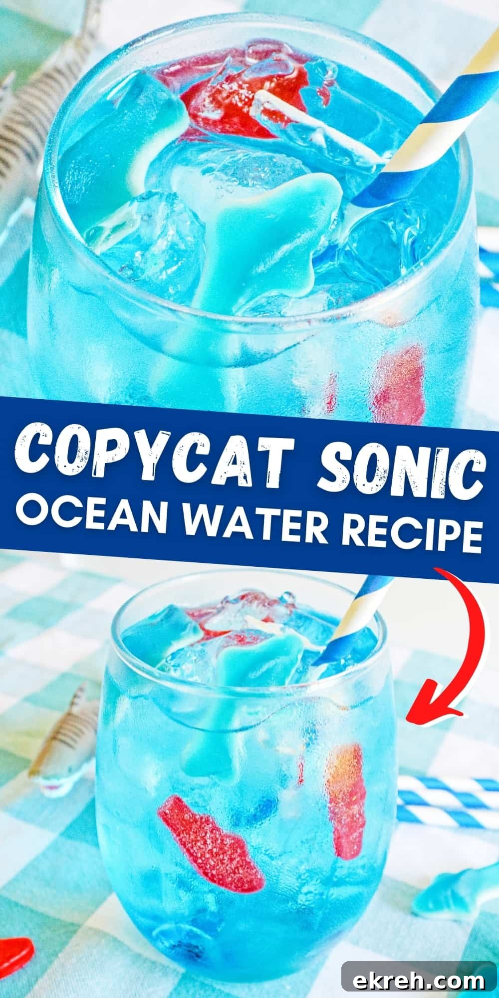 Pinterest image: Copycat Sonic Ocean Water Recipe