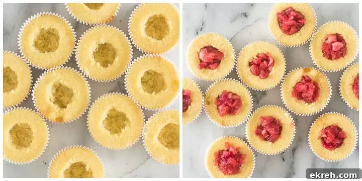 how to fill strawberry shortcake cupcakes