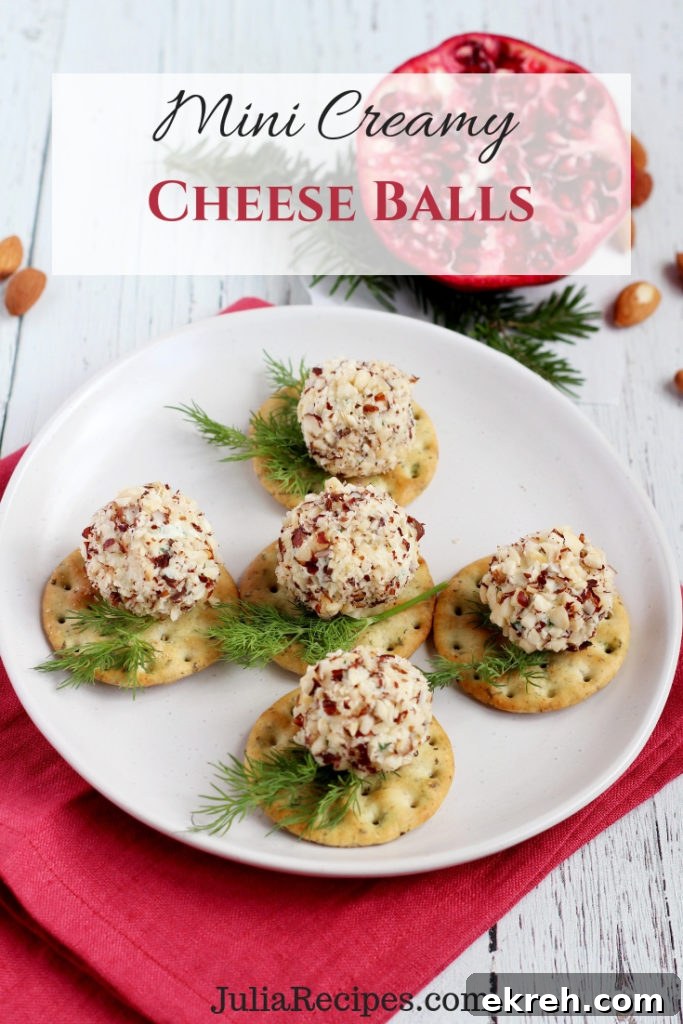 Creamy Cheese Ball Bites Recipe 7 mini cheese balls pinterest graphics