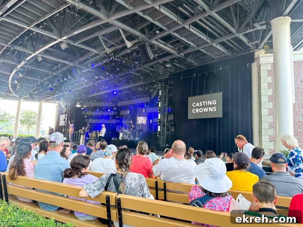 American Gardens Theatre with Casting Crowns playing.