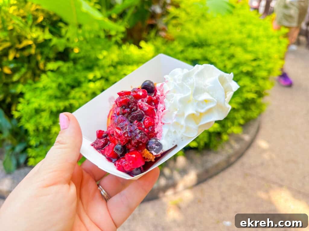 Belgium Fruit Waffle from the Food and Wine Festival.