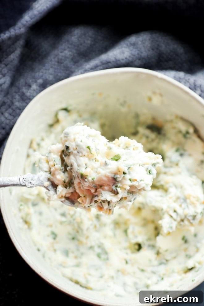 Crispy Sourdough Garlic Toast with Herb Butter 6 spoonful of compound butter with fresh parsley thyme and basil