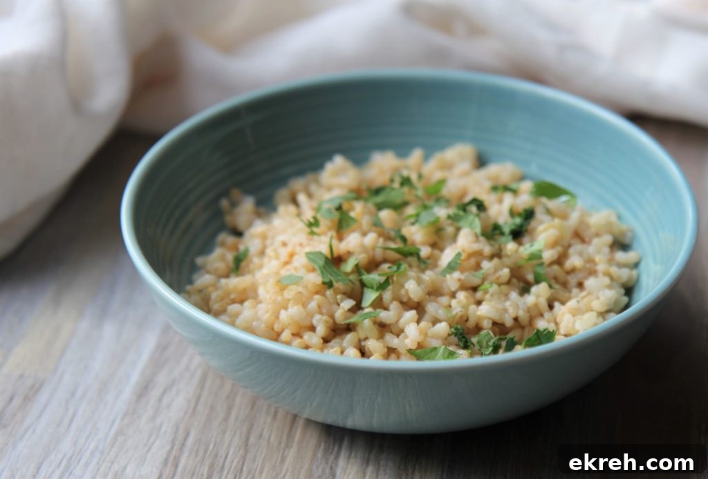 Gluten-Free Kimchi Fried Rice Topped with a Fried Egg 3 Instant Pot brown rice - perfect every time