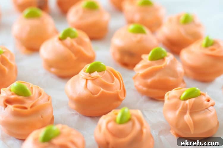 mini pumpkin bites on baking sheet