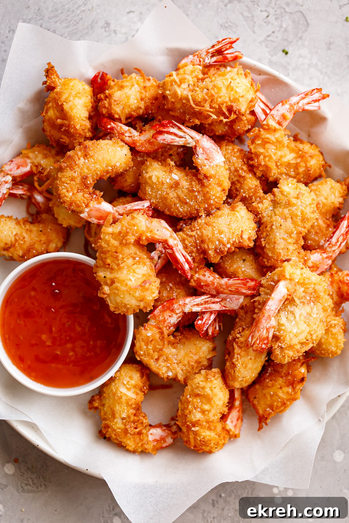 Coconut Shrimp with a bowl of sauce
