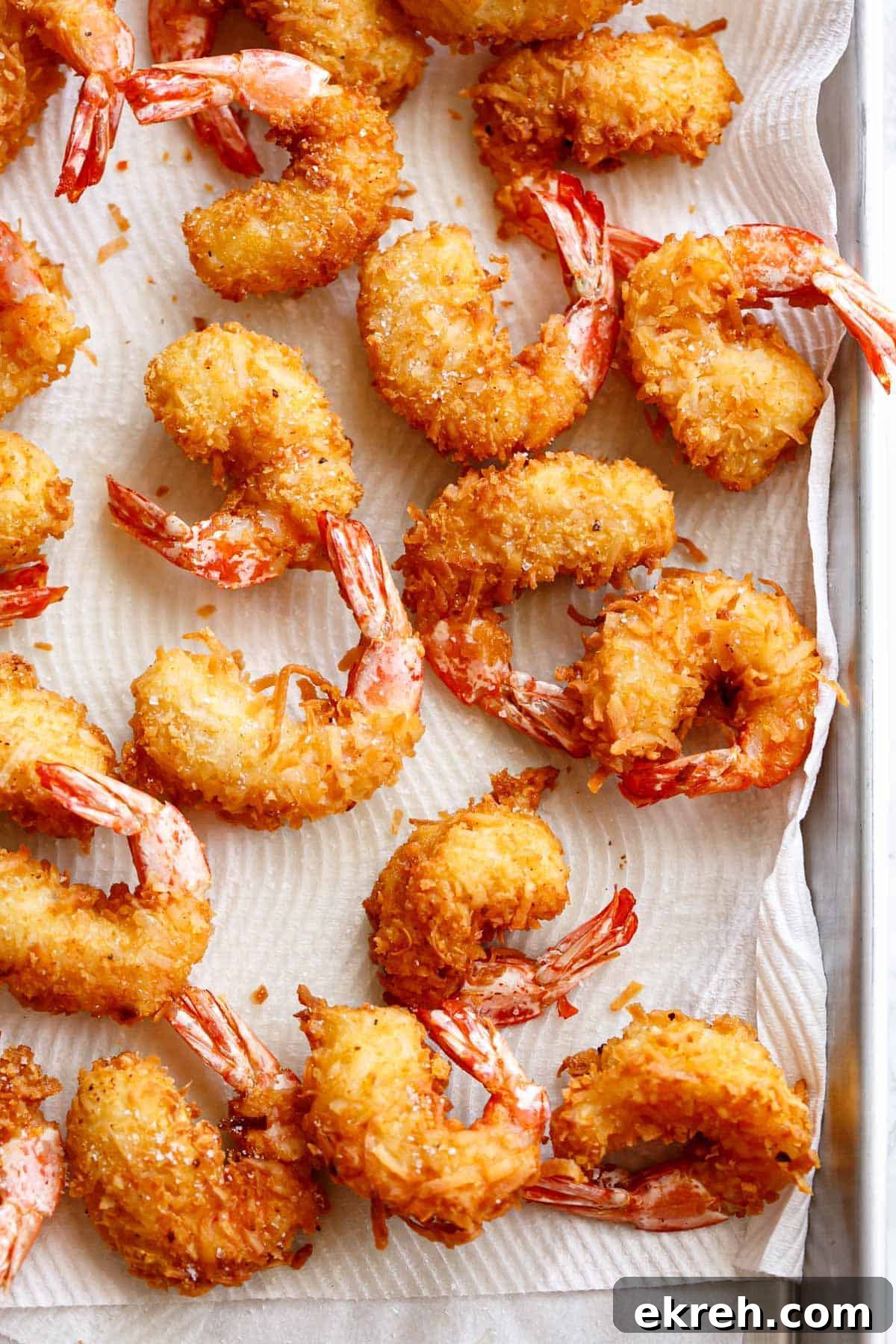 Fried Coconut Shrimp ready to enjoy