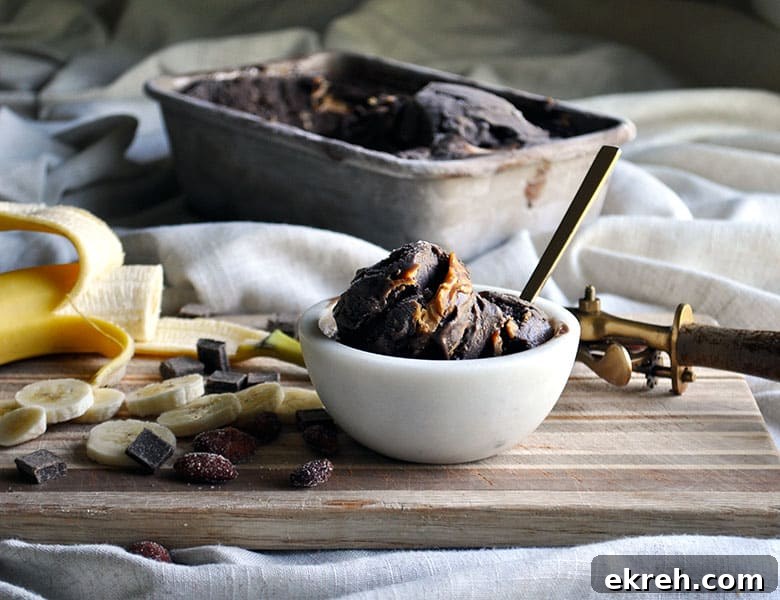 Homemade chocolate peanut butter ice cream recipe | ofbatteranddough.com