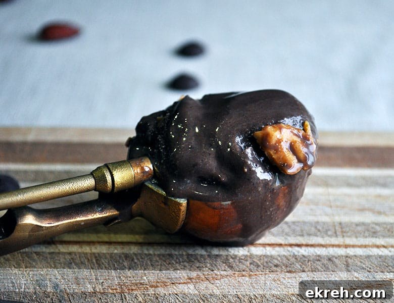 Homemade chocolate peanut butter ice cream recipe | ofbatteranddough.com