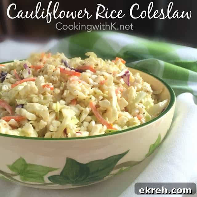 Cauliflower Rice Coleslaw